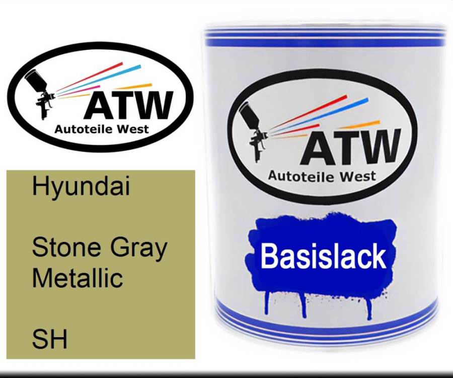 Hyundai, Stone Gray Metallic, SH: 1L Lackdose, von ATW Autoteile West.